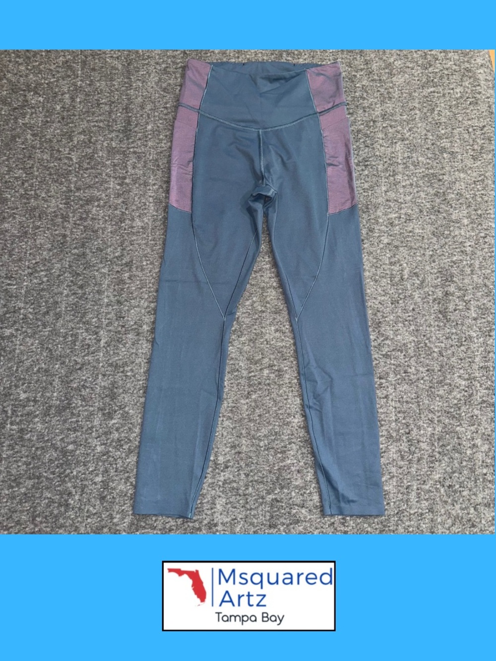 Victoria’s Secret On Point Women’s S Blue Purple Leggings Side Pockets